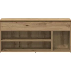 vidaXL skobænk 102x30,5x45 cm konstrueret træ kunsteg