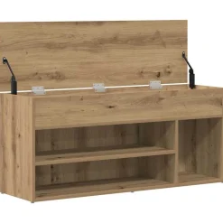 vidaXL skobænk 102x30,5x45 cm konstrueret træ kunsteg