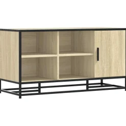 vidaXL skobænk 100x40x53,5 cm konstrueret træ og metal sonoma-eg