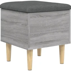 vidaXL skobænk 42x42x46 cm konstrueret træ grå sonoma-eg