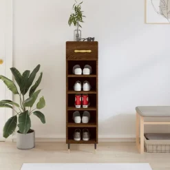 vidaXL skoreol 30x35x105 cm konstrueret træ brun egetræsfarve