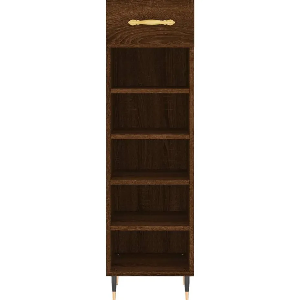vidaXL skoreol 30x35x105 cm konstrueret træ brun egetræsfarve