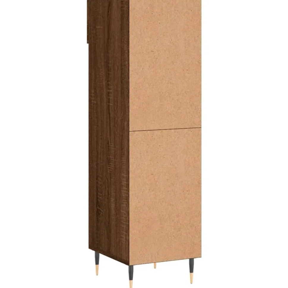 vidaXL skoreol 30x35x105 cm konstrueret træ brun egetræsfarve