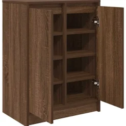 vidaXL skoreol 57x34x76 cm konstrueret træ brun egetræsfarve