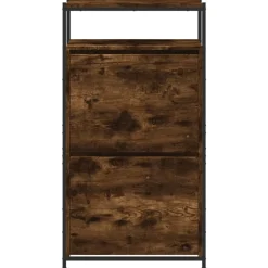 vidaXL skoreol 60x34x112 cm konstrueret træ røget egetræsfarve