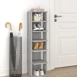 vidaXL skoreol 27,5x27x102 cm konstrueret træ grå sonoma-eg