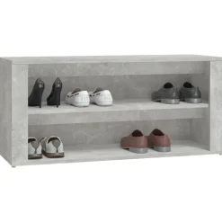 vidaXL skoreol 100x35x45 cm konstrueret træ betongrå