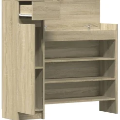 vidaXL skoreol 100,5x28x100 cm konstrueret træ sonoma-eg
