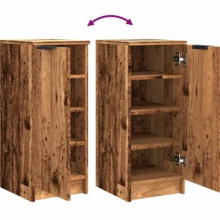 vidaXL skoreol 29,5x35x70 cm konstrueret træ gammelt træ-look