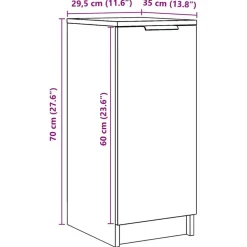 vidaXL skoreol 29,5x35x70 cm konstrueret træ gammelt træ-look