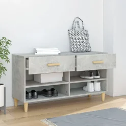 vidaXL skoreol 102x35x55 cm konstrueret træ betongrå