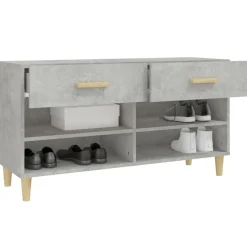 vidaXL skoreol 102x35x55 cm konstrueret træ betongrå