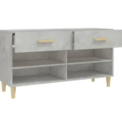 vidaXL skoreol 102x35x55 cm konstrueret træ betongrå