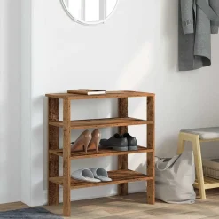 vidaXL skoreol 61x32x70 cm konstrueret træ antikt træ