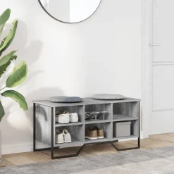 vidaXL skoreol 90x38x45,5 cm konstrueret træ grå sonoma-eg