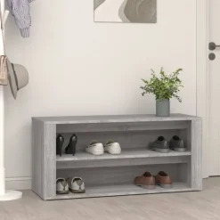 vidaXL skoreol 100x35x45 cm konstrueret træ grå sonoma-eg