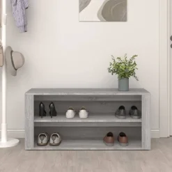 vidaXL skoreol 100x35x45 cm konstrueret træ grå sonoma-eg