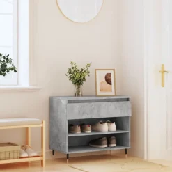 vidaXL skoreol 70x36x60 cm konstrueret træ betongrå