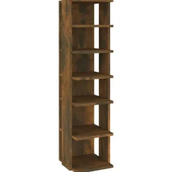 vidaXL skoreol 27,5x27x102 cm konstrueret træ røget egetræsfarve