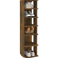 vidaXL skoreol 27,5x27x102 cm konstrueret træ røget egetræsfarve