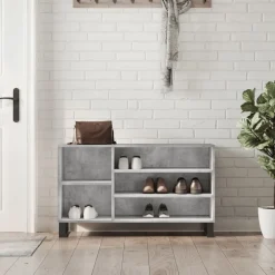 vidaXL skoreol 102x36x60 cm konstrueret træ betongrå