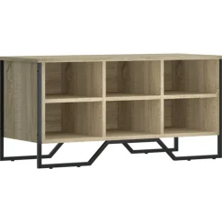 vidaXL skoreol 90x38x45,5 cm konstrueret træ sonoma-eg