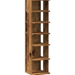 vidaXL skoreol 28x27x102 cm konstrueret træ gammelt træ-look