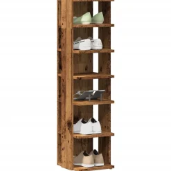 vidaXL skoreol 28x27x102 cm konstrueret træ gammelt træ-look