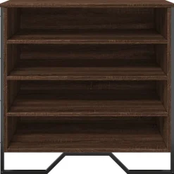 vidaXL skoreol 80x38x78 cm konstrueret træ brun egetræsfarvet