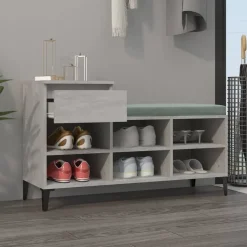 vidaXL skoreol 102x36x60 cm konstrueret træ betongrå