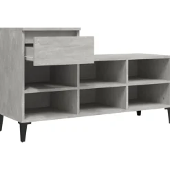 vidaXL skoreol 102x36x60 cm konstrueret træ betongrå