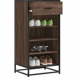 vidaXL skoreol 48x38x97,5 cm konstrueret træ brun egetræsfarve