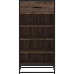 vidaXL skoreol 48x38x97,5 cm konstrueret træ brun egetræsfarve