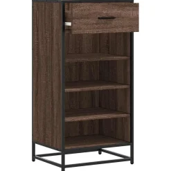 vidaXL skoreol 48x38x97,5 cm konstrueret træ brun egetræsfarve