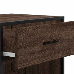 vidaXL skoreol 48x38x97,5 cm konstrueret træ brun egetræsfarve