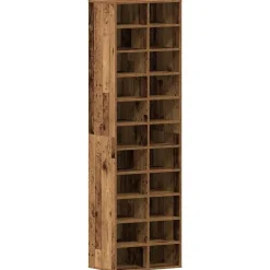 vidaXL skoreol 54x34x183 cm konstrueret træ gammelt træ-look