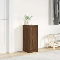 vidaXL skoreol 29,5x34x76 cm konstrueret træ brun egetræsfarve