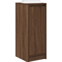 vidaXL skoreol 29,5x34x76 cm konstrueret træ brun egetræsfarve