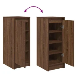 vidaXL skoreol 29,5x34x76 cm konstrueret træ brun egetræsfarve