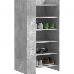 vidaXL skoreol 52x37,5x100 cm konstrueret træ betongrå