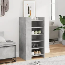 vidaXL skoreol 52x37,5x100 cm konstrueret træ betongrå