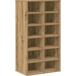 vidaXL skoreol 54x34x100,5 cm konstrueret træ egetræsfarve