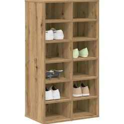 vidaXL skoreol 54x34x100,5 cm konstrueret træ egetræsfarve