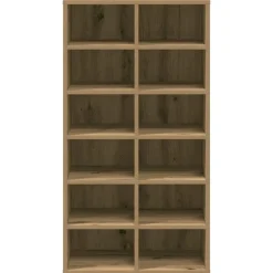 vidaXL skoreol 54x34x100,5 cm konstrueret træ egetræsfarve