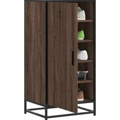 vidaXL skoreol 48x38x97,5 cm konstrueret træ brun egetræsfarve