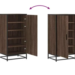 vidaXL skoreol 48x38x97,5 cm konstrueret træ brun egetræsfarve