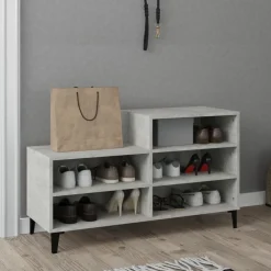 vidaXL skoreol 102x36x60 cm konstrueret træ betongrå