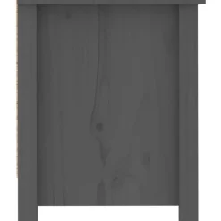 vidaXL skoreol 110x38x45,5 cm massivt fyrretræ grå