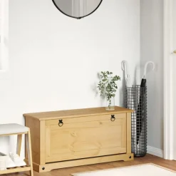 vidaXL skoskab Corona 99x32x47 cm massivt fyrretræ