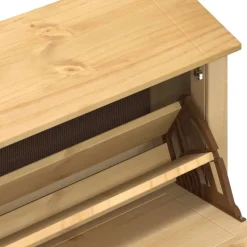 vidaXL skoskab Corona 99x32x47 cm massivt fyrretræ